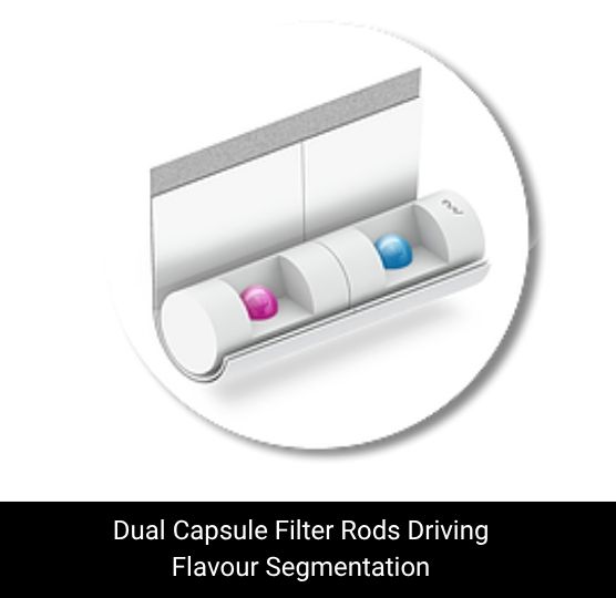 Dual Capsule Filter Rods Driving Flavour Segmentation